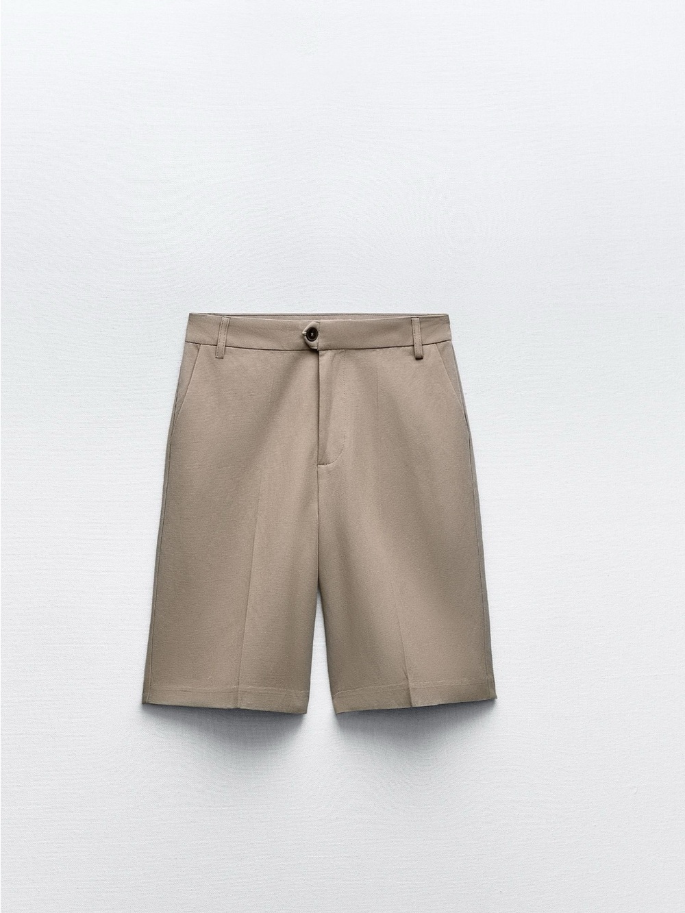 Zara Women's Tailored Taupe Bermuda Shorts